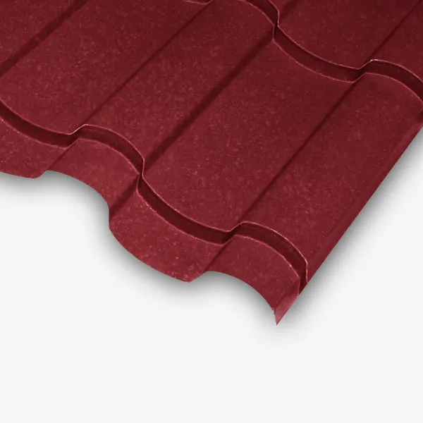 Մետաղական կղմինդր Ադամանդ, գունավոր, անփայլ, RAL 3005